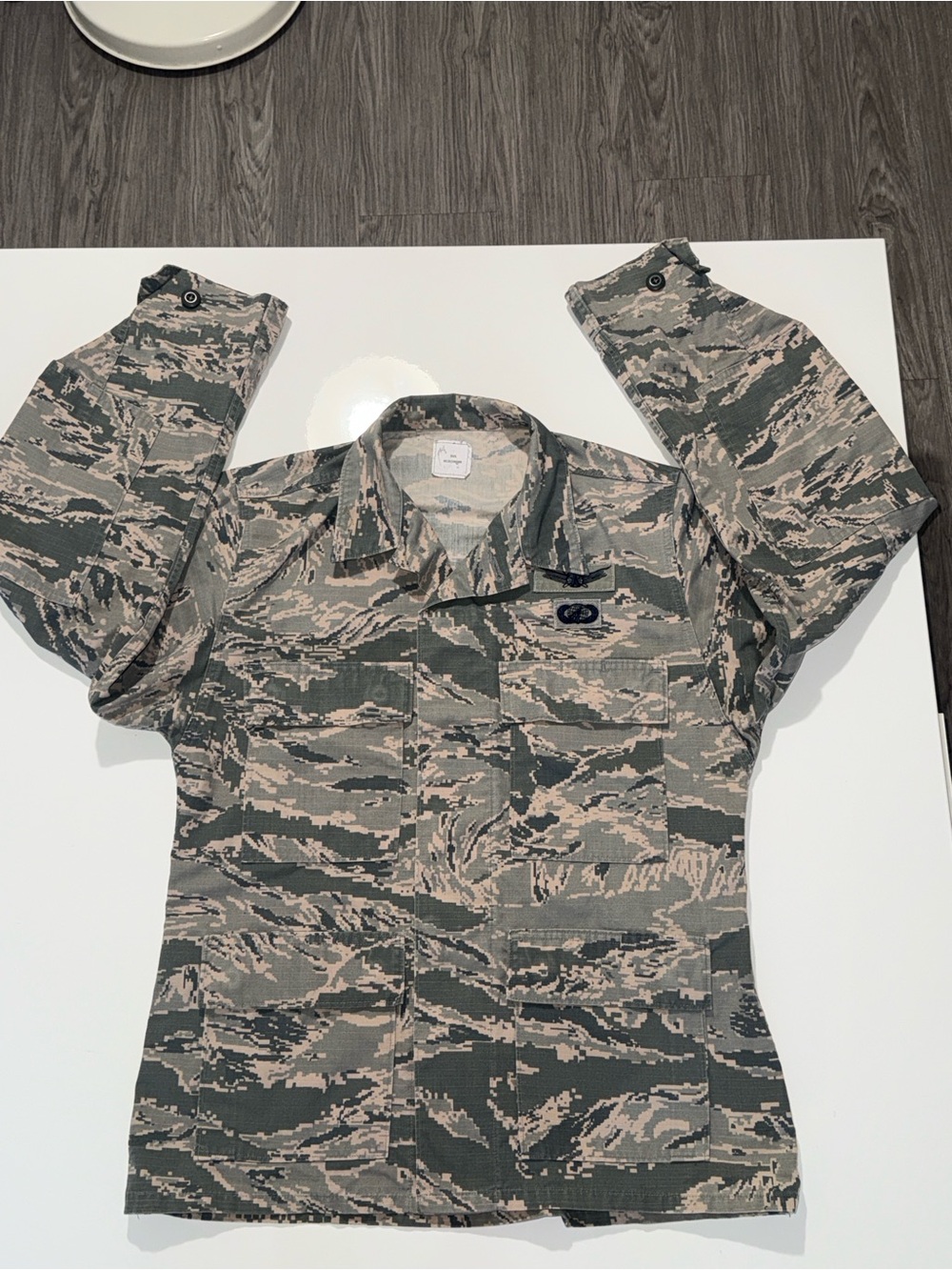 US Air Force USAF Camo Utility Coat Mens 38S Camouflage Military Jacket Uniform